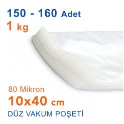 Düz Vakum Poşeti 10x40 cm